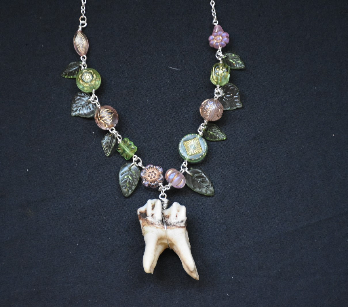 Elk teeth bead necklaces
