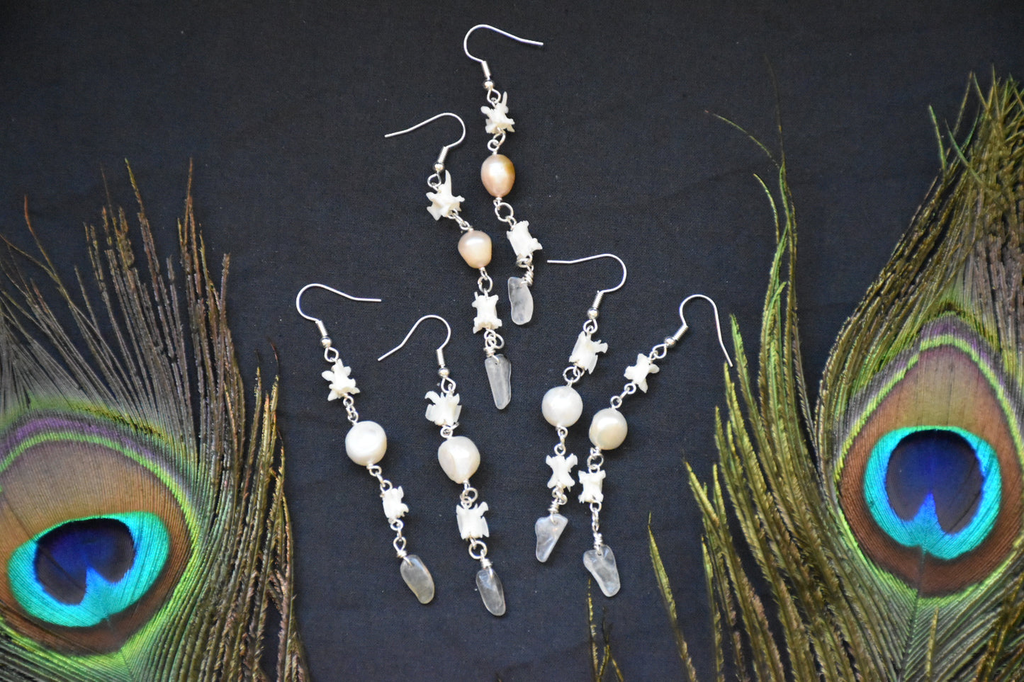 Leafy labradorite snake vertebrea jewelry
