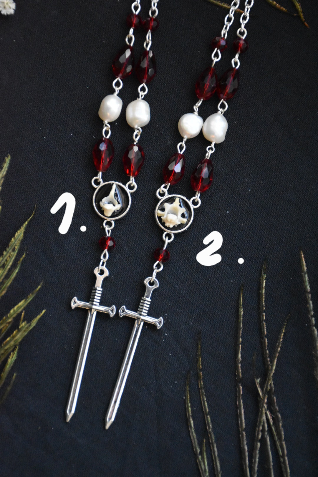 Vampire bone necklaces