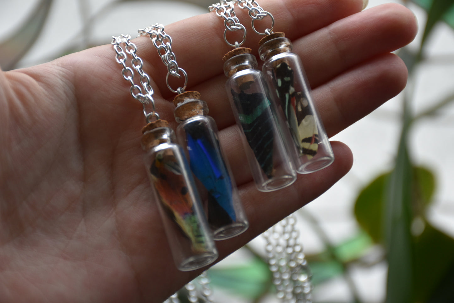 Butterfly bottle necklace