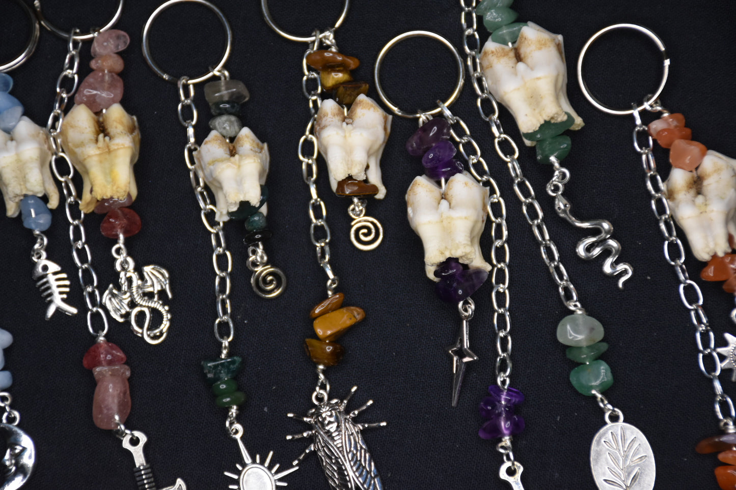 Crystal and tooth bagcharm