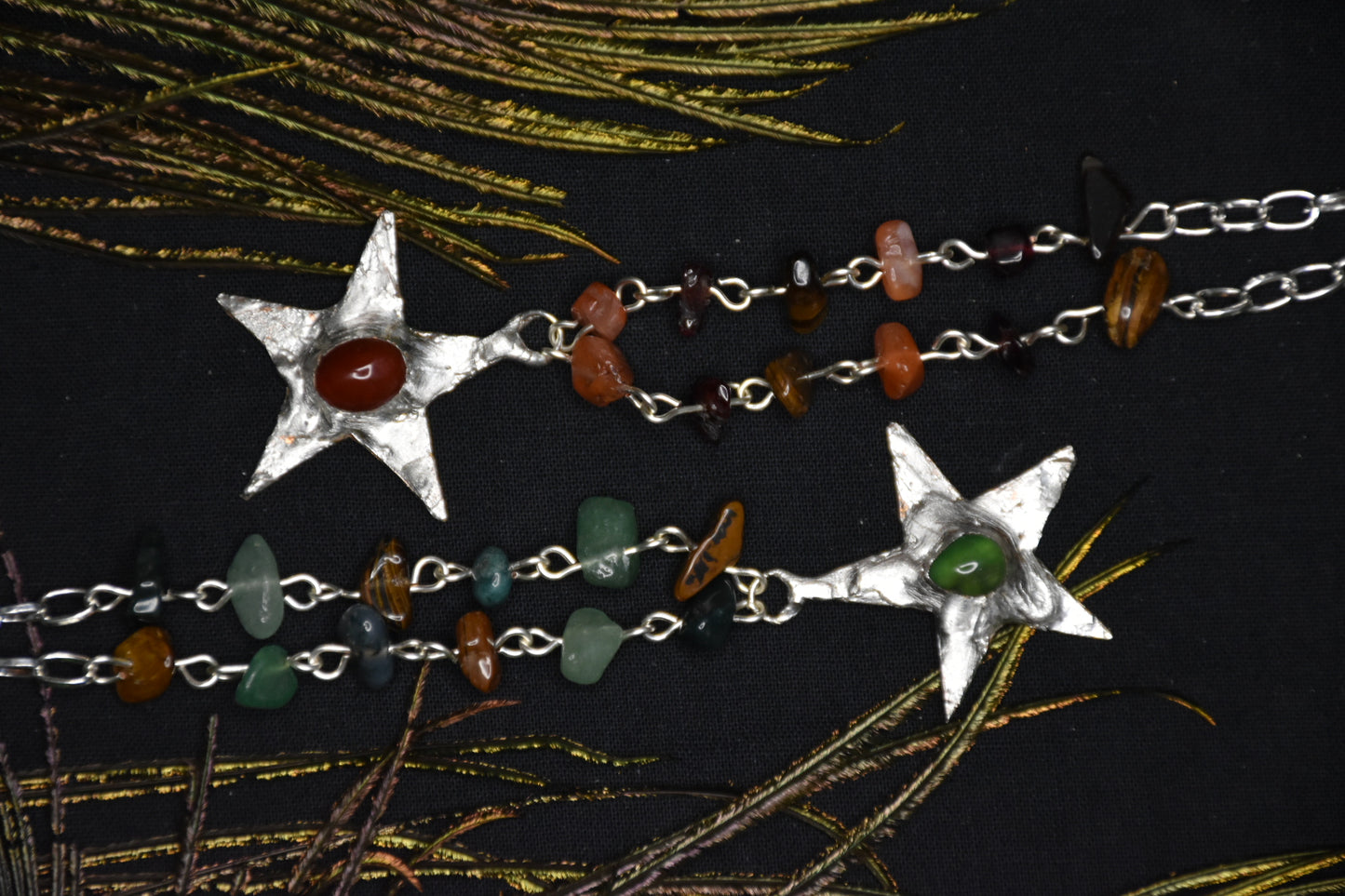 Soldered star crystal necklace
