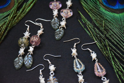 Whimsical snake earrings
