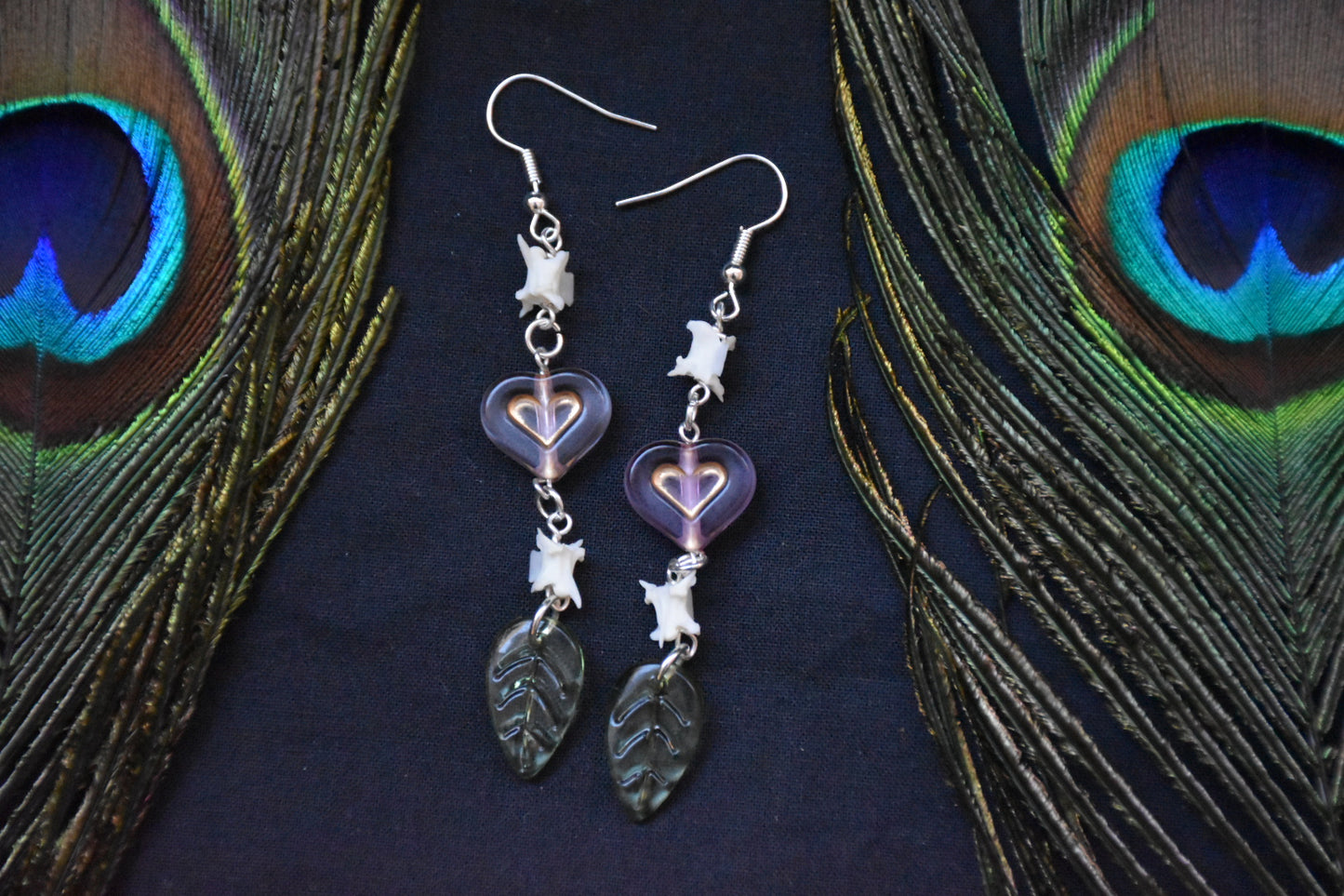 Whimsical snake earrings