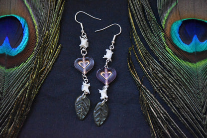 Whimsical snake earrings
