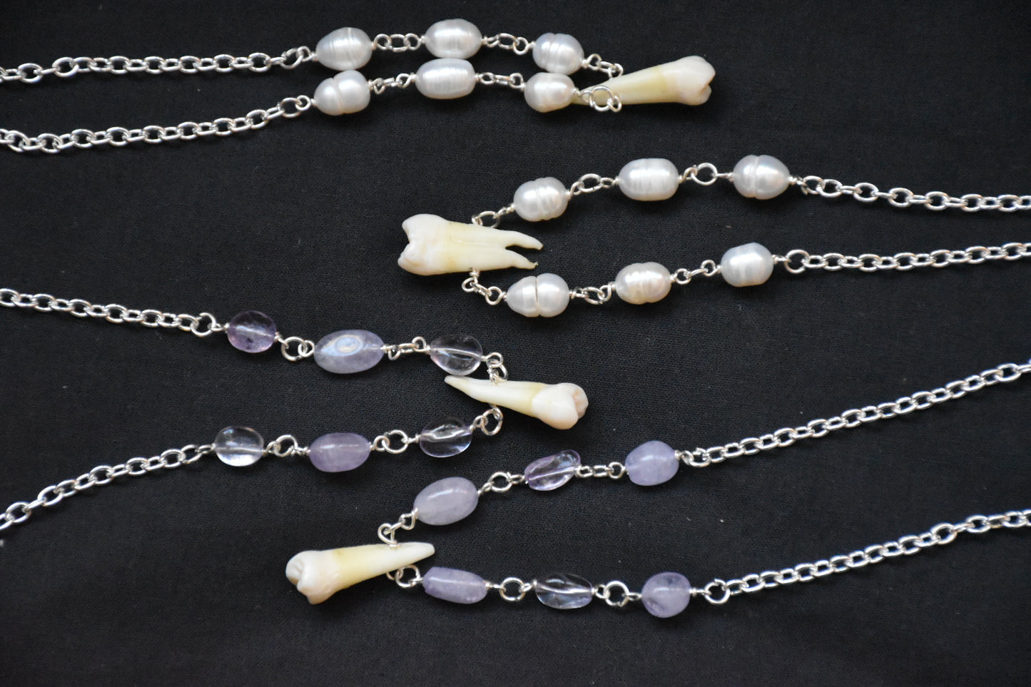 Human teeth necklace