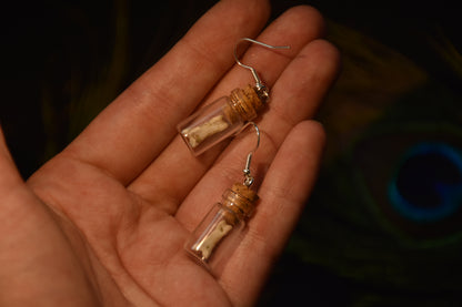 Badger / fox bone earrings