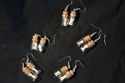 Badger / fox bone earrings
