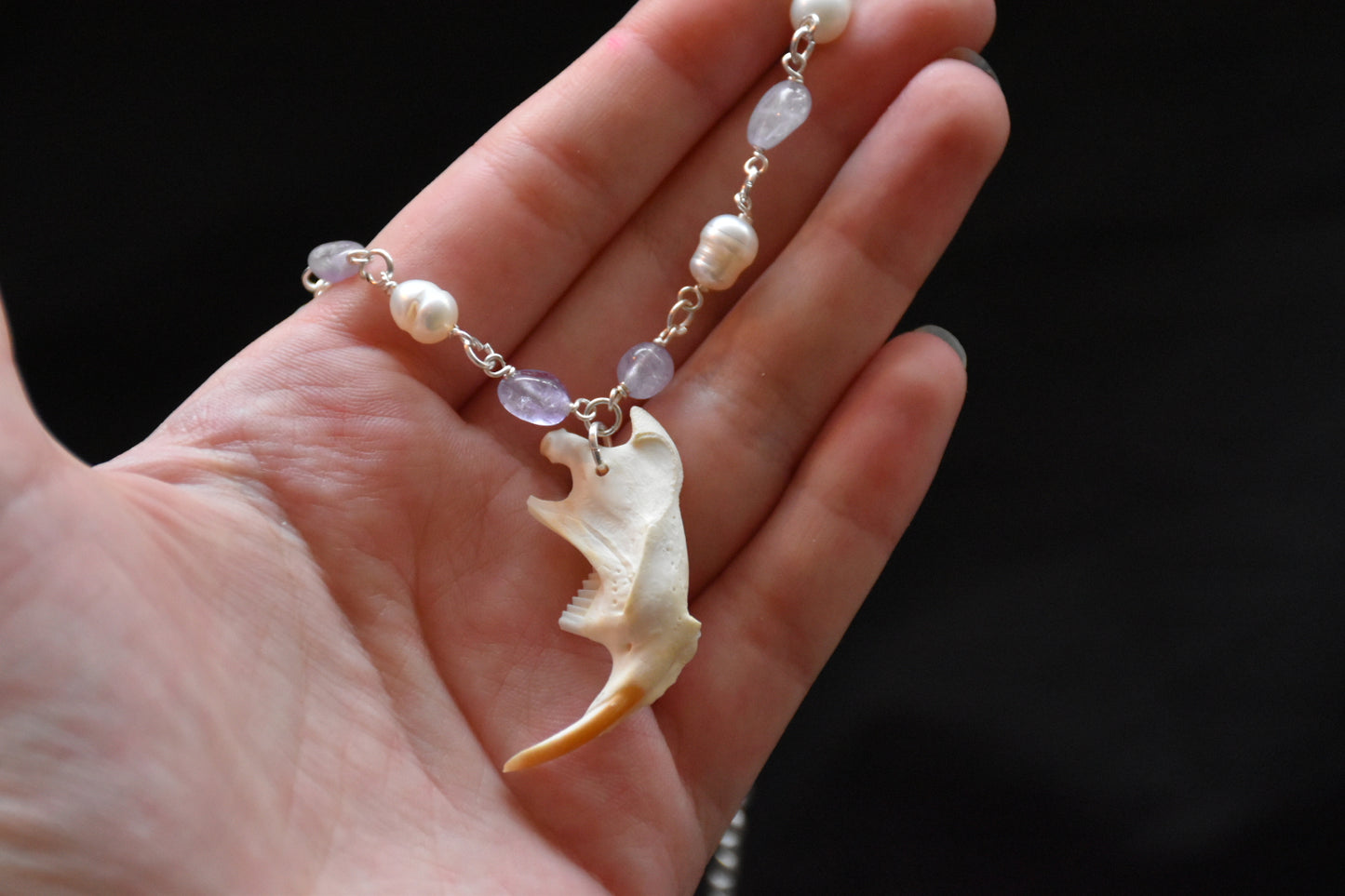Rat jaw necklace
