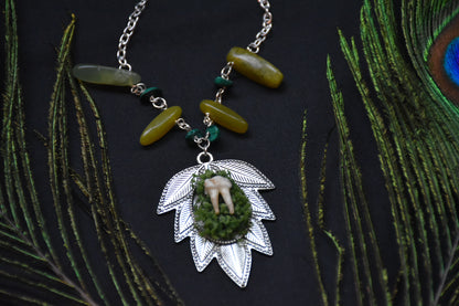 Mossy tooth necklaces