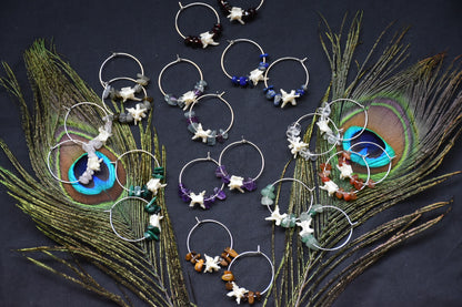 Snake vertebrae hoop earrings