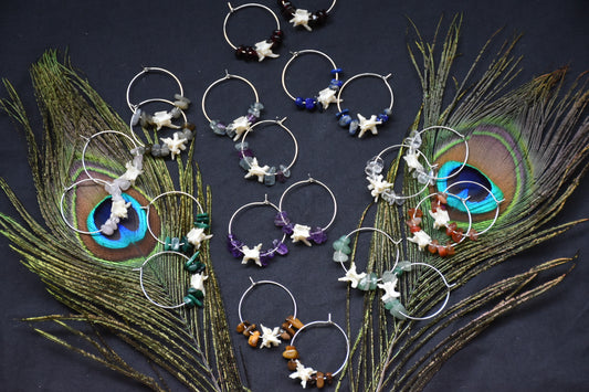 Snake vertebrae hoop earrings