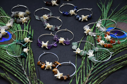 Snake vertebrae hoop earrings