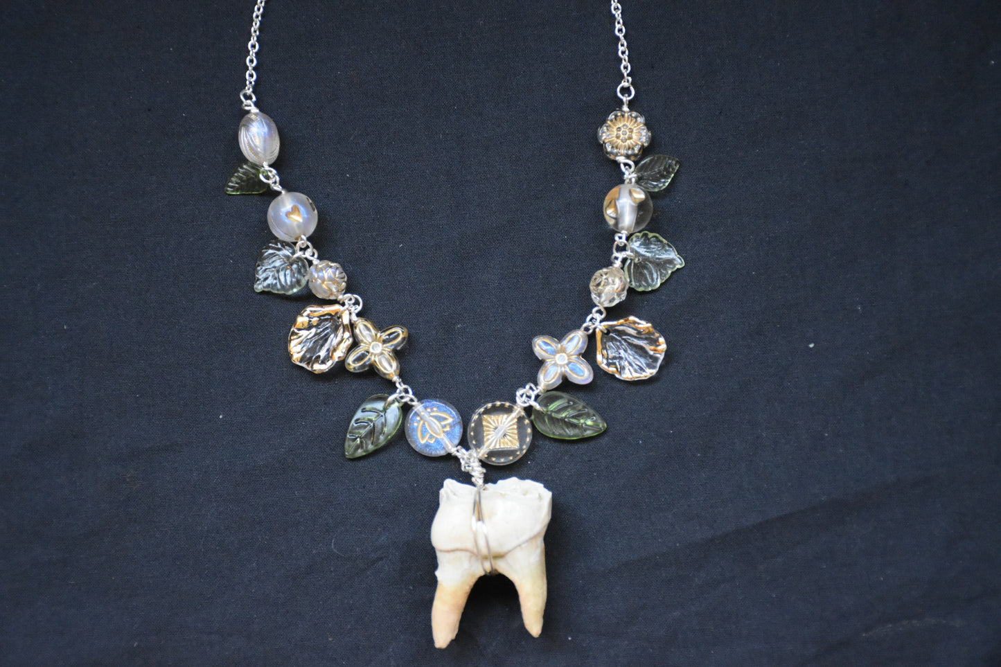 Elk teeth bead necklaces
