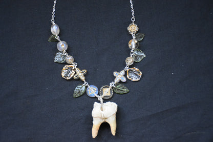 Elk teeth bead necklaces