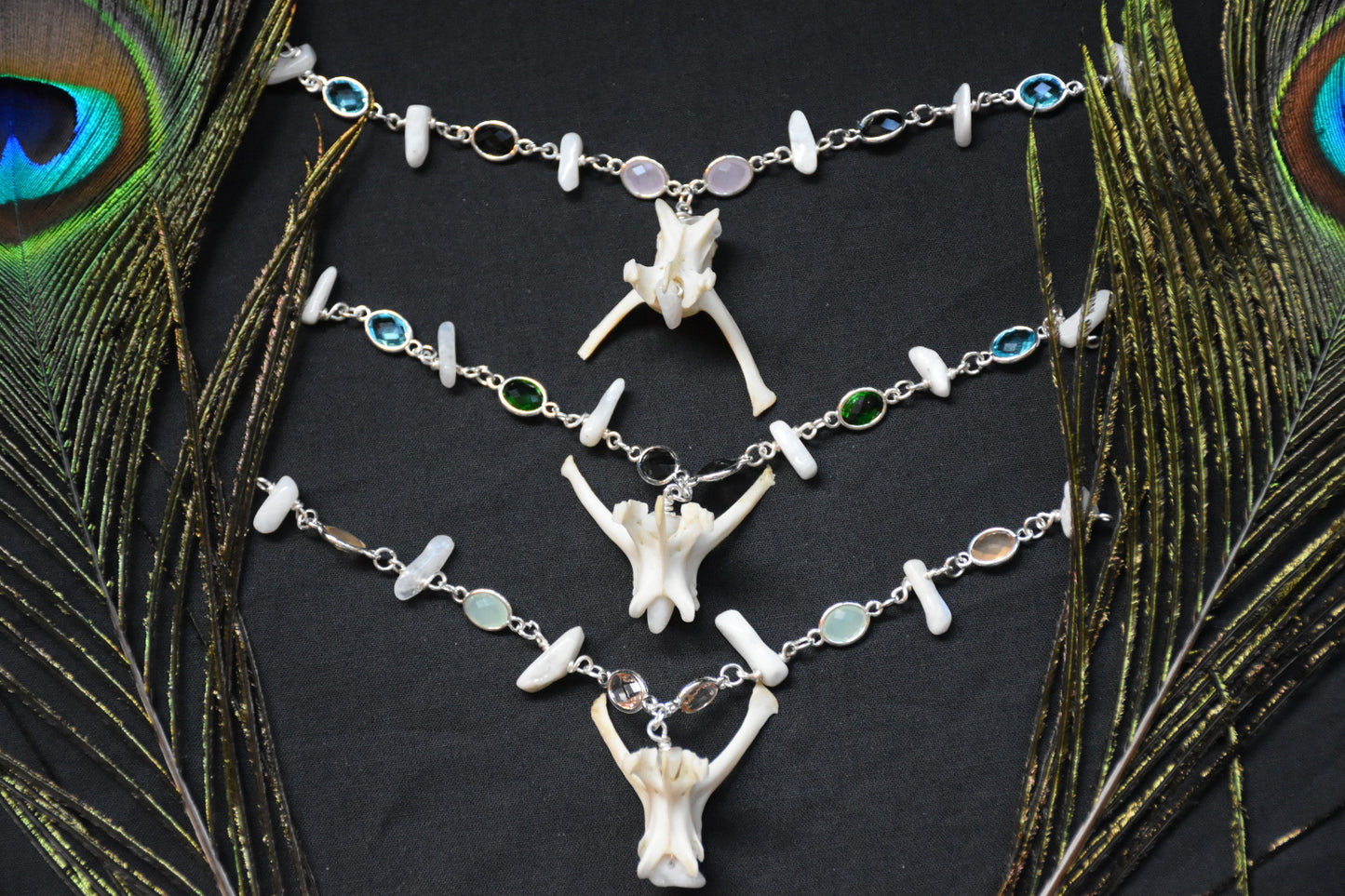 Hare moonstone necklaces
