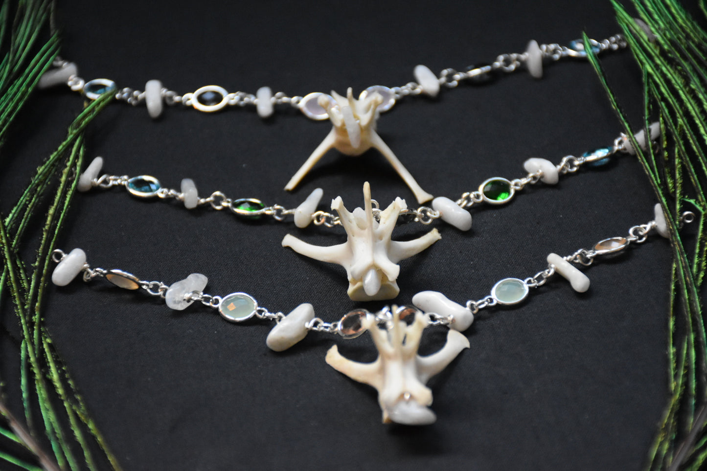 Hare moonstone necklaces