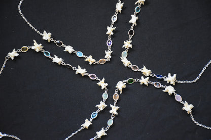 Snake glass bead necklace