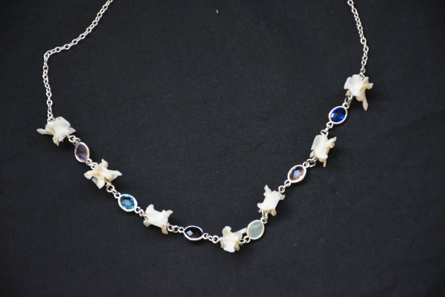 Snake glass bead necklace