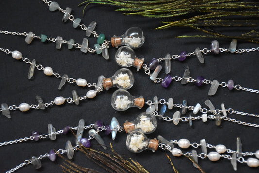 Snake bottle necklaces