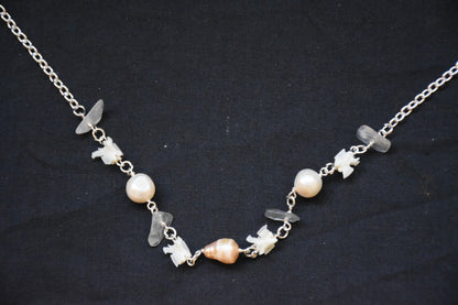 Leafy labradorite snake vertebrea jewelry