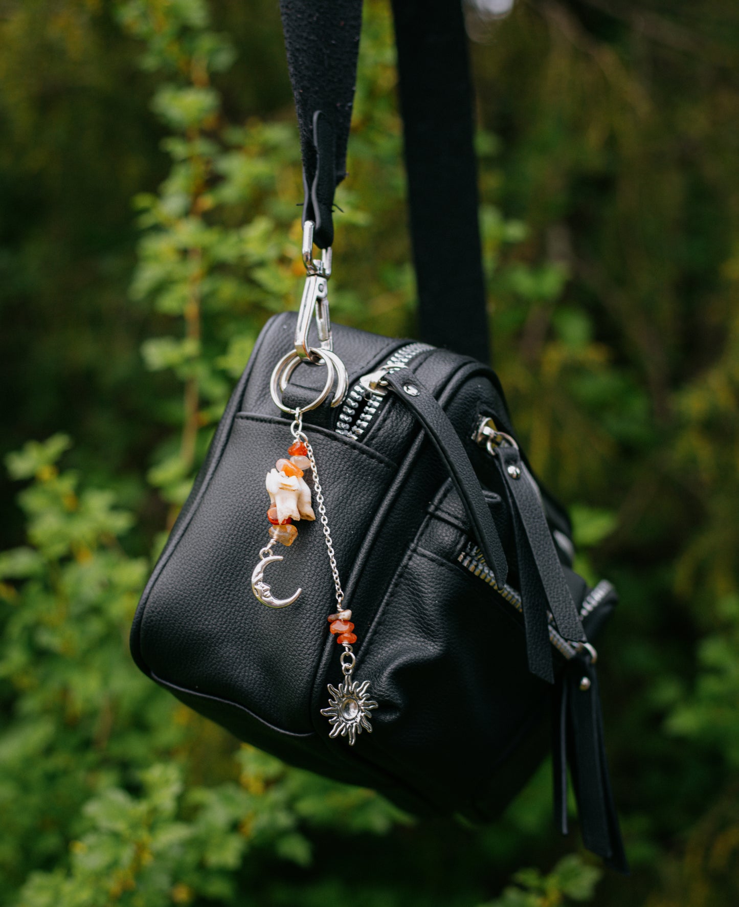 Crystal and tooth bagcharm