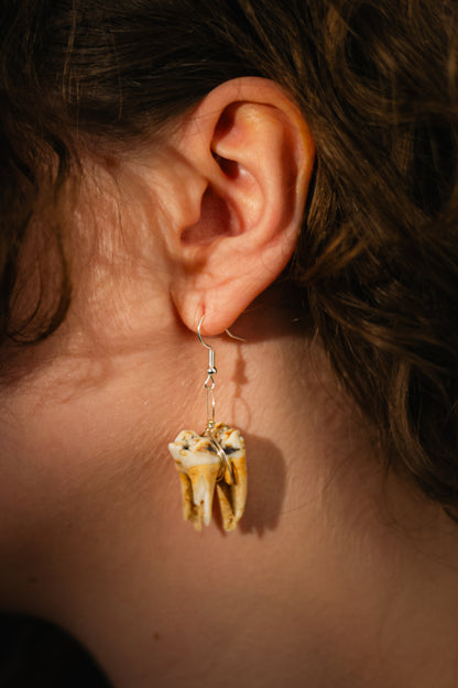 Crystal teeth earrings