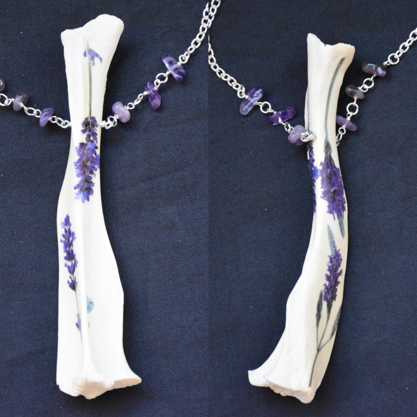 Flower bones necklaces