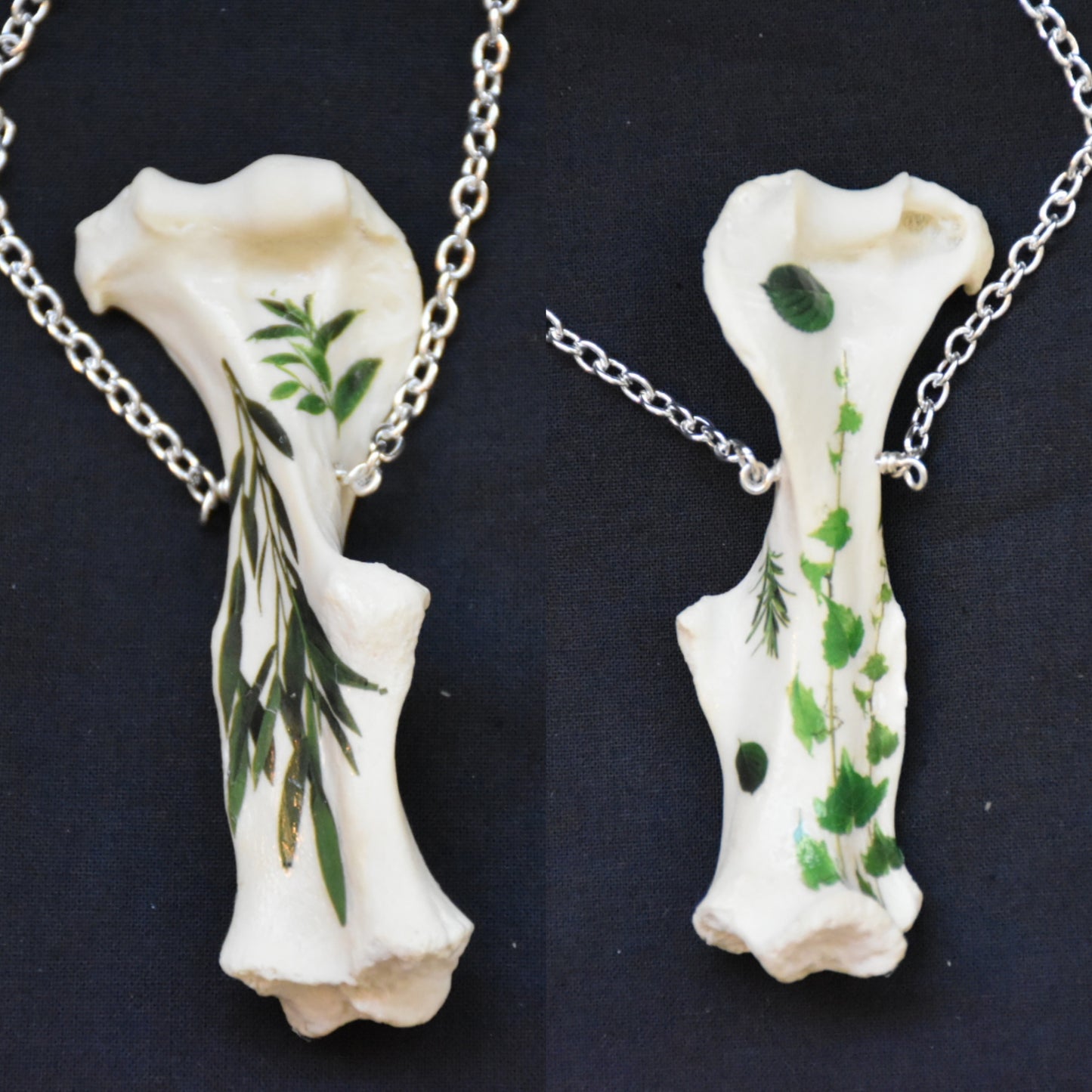 Flower bones necklaces