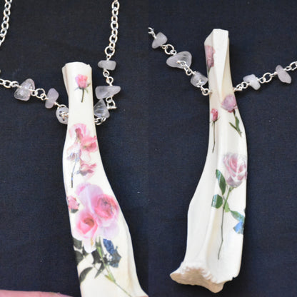 Flower bones necklaces