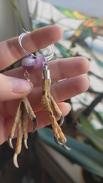 Dove feet earrings