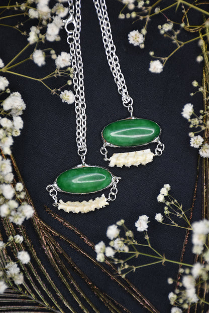 Snake spine crystal necklaces