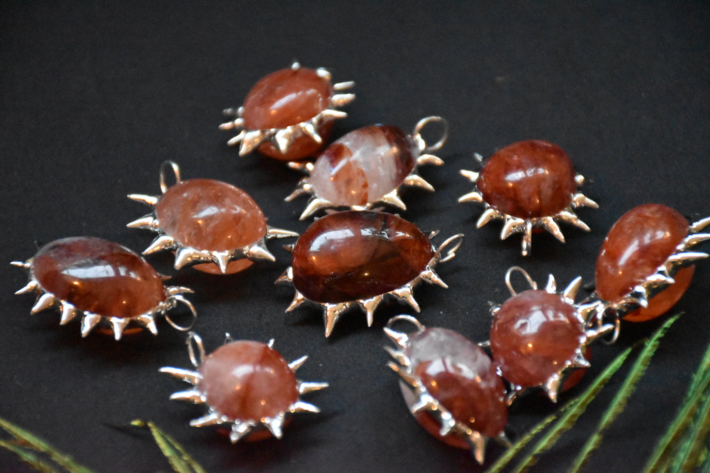 Sunburst crystal necklace