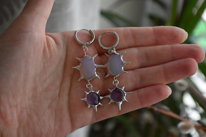 dangly crystal earrings