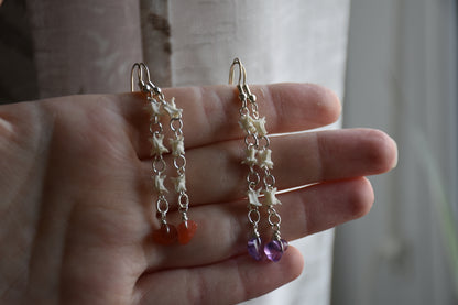 Dangly snake spine earrings