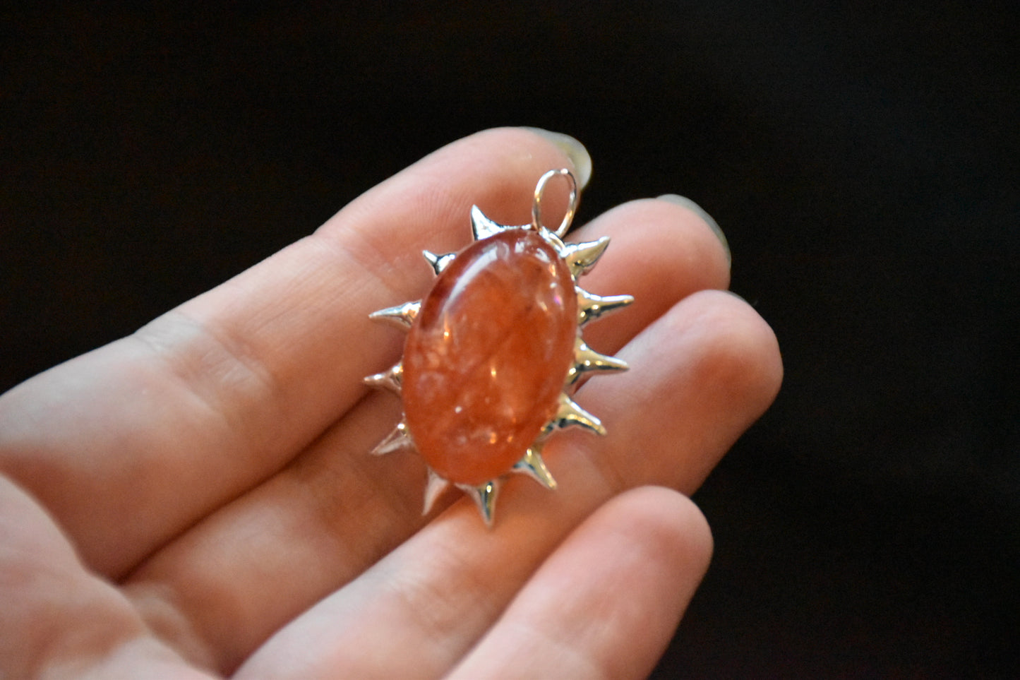 Sunburst crystal necklace
