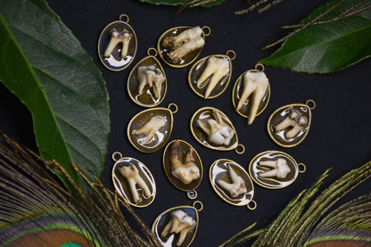 Bronze tooth pendant