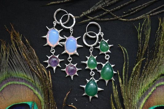 dangly crystal earrings