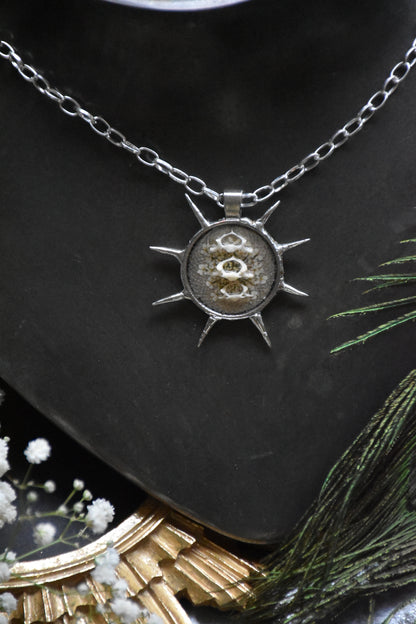 Soldered rat bone flower necklaces