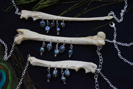 fox bone pearl necklace