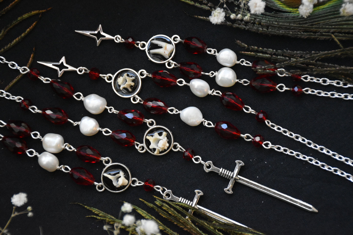 Vampire bone necklaces