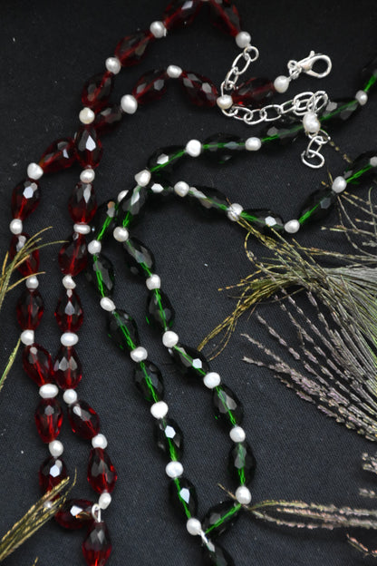beaded fox bone necklace