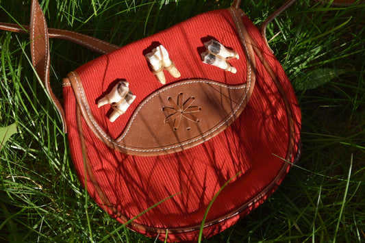 Red tooth bag