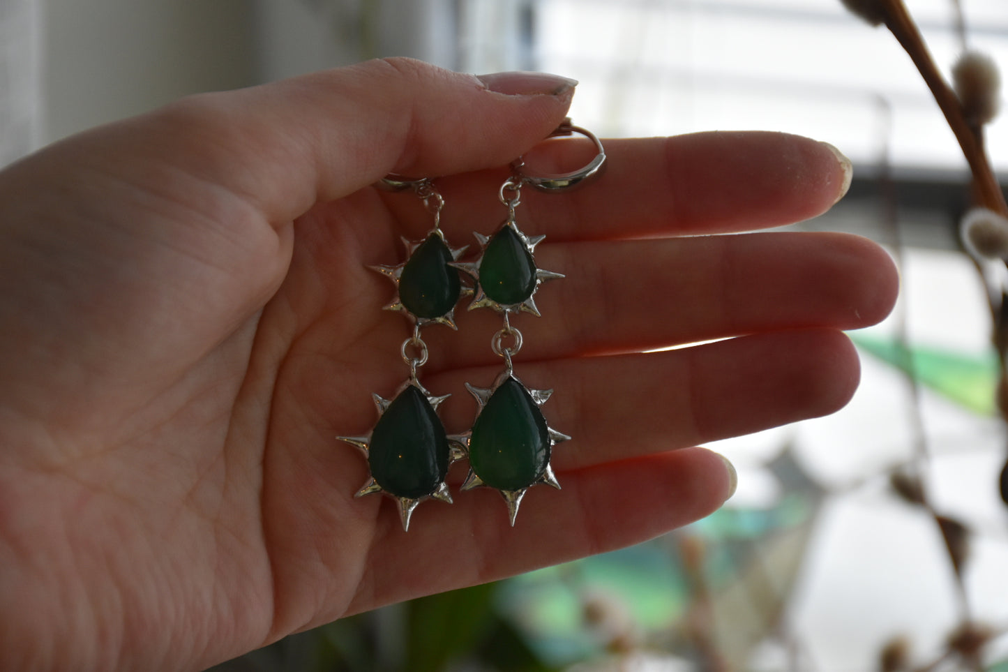 dangly crystal earrings