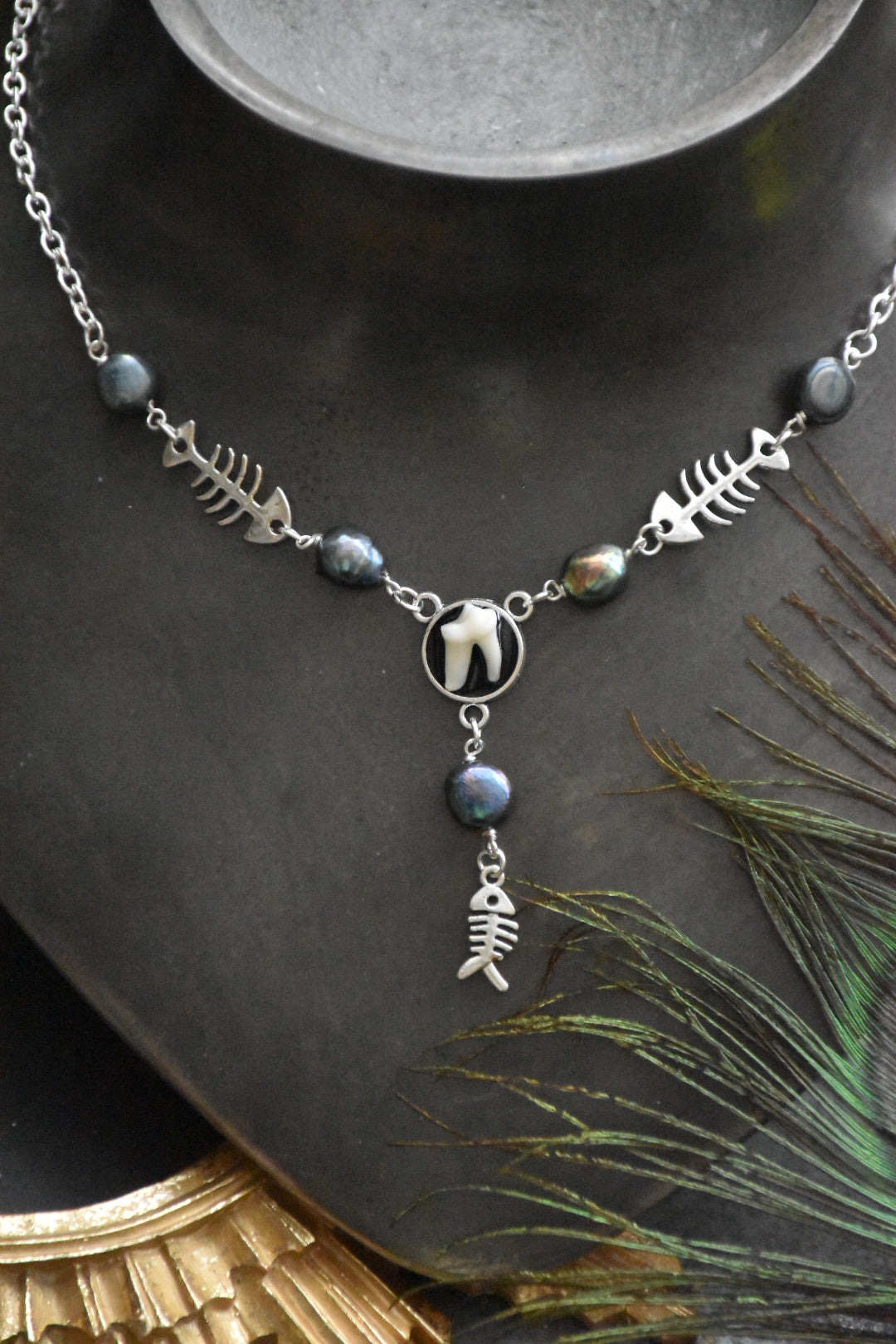 fox tooth fish necklaces