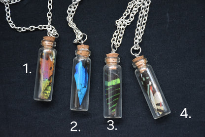 Butterfly bottle necklace