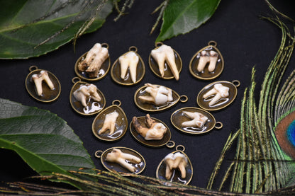 Bronze tooth pendant