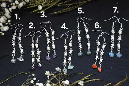 Dangly snake spine earrings