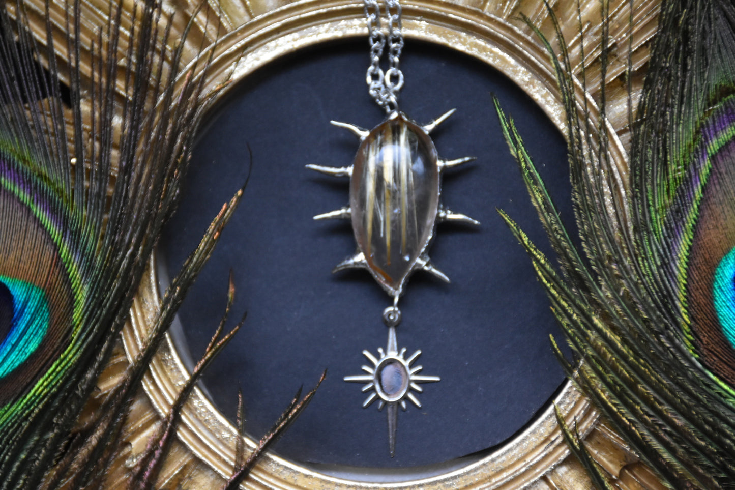 Spikey quartz necklaces
