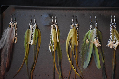 Feather bone earrings